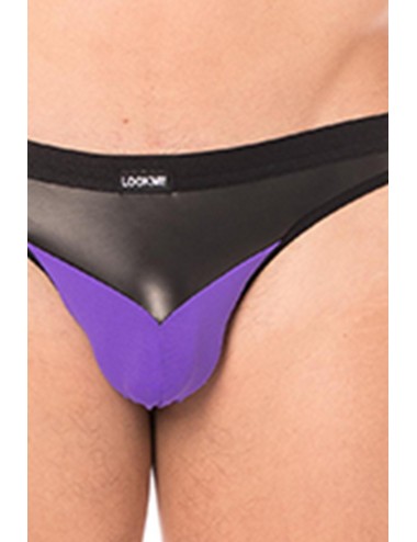 Jock violet simili cuir brillant - LM2001-27PUR