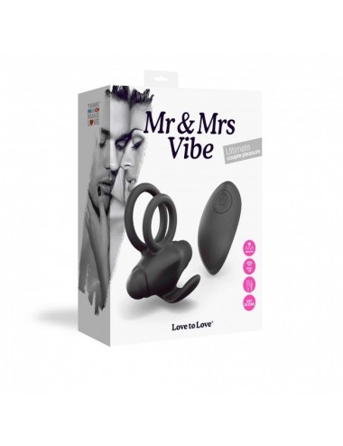 Sextoys - Anneaux, Cockring & Gaines - Cocking vibrant télécommandé noire mr et mrs vibe - ltl1422 - Love To Love