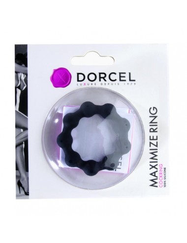 Sextoys - Anneaux, Cockring & Gaines - Cockring Dorcel Maximize Ring noire en en silicone - DO0029 - Dorcel
