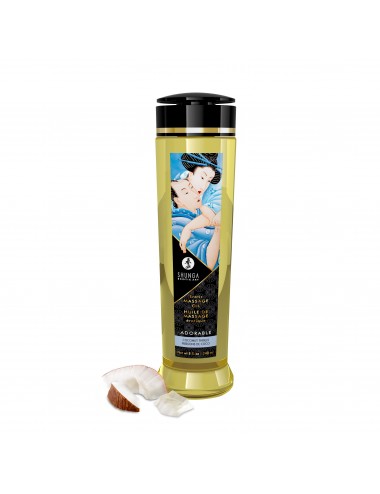 Huile de massage érotique - Adorable - Frissons de coco - 240 ml - Huiles de massage - Shunga