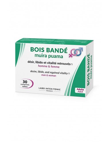 Bois bandé boite de 30 comprimés - CC850105 - Lubrifiants - LABO INTEX-TONIC