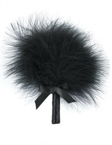 Sextoys - Caresses - Plumeau caresses sensuelles noir avec nœud satiné - 100300BLK - Dreamy Toys