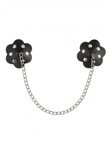 Lingerie - Nipples et accessoires - A748 Cache-tétons avec chaine - Noir - Obsessive