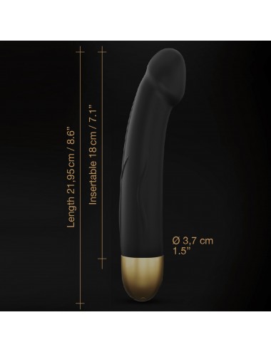 Sextoys - Vibromasseurs - Vibromasseur Real Vibration M 22 cm 2.0 - Noir et Or - Dorcel
