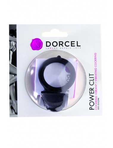 Sextoys - Anneaux, Cockring & Gaines - Cockring vibrant power clit avec languette de stimulation - DO1410 - Dorcel