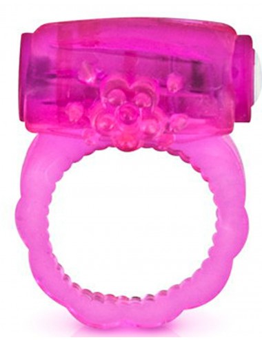 Sextoys - Anneaux, Cockring & Gaines - Cockring rose vibrant avec stimulation du clitoris - CC570041 - Glamy