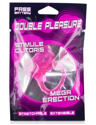 Sextoys - Anneaux, Cockring & Gaines - Cockring rose vibrant avec stimulation du clitoris - CC570041 - Glamy