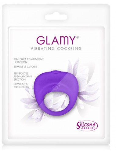 Sextoys - Anneaux, Cockring & Gaines - Anneau de pénis vibrant violet design Glamy cockring - CC5730000060 - Glamy