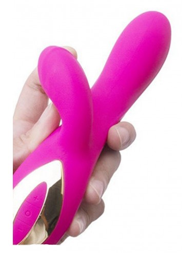 Sextoys - Rabbits - Vibromasseur rabbit rose ergot à picots 10 programmes USB - CR-CAV018 - Dreamy Toys