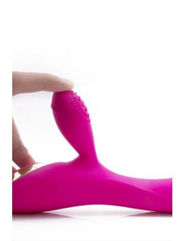 Sextoys - Rabbits - Vibromasseur rabbit rose ergot à picots 10 programmes USB - CR-CAV018 - Dreamy Toys