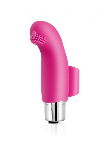 Sextoys - Masturbateurs & Stimulateurs - Doigt chinois courbé à picots vibrants USB rose - CC5310090050 - Yoba