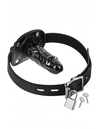 Sextoys - Bondage - SM - Bâillon avec gode long entrant tour de cou réglable - CC6060282010 - Fetish Tentation