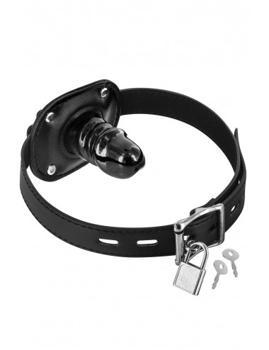 Sextoys - Bondage - SM - Bâillon avec mini gode entrant tour de cou réglable- CC6060281010 - Fetish Tentation