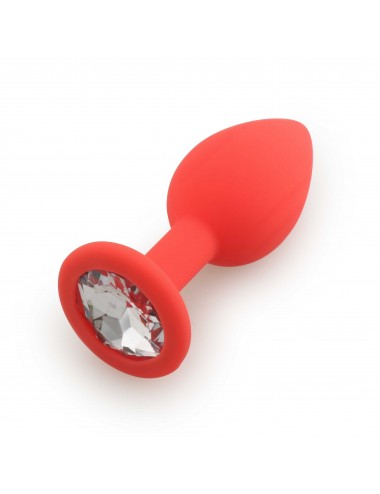 Sextoys - Godes & Plugs - Plug rouge bijou cristal taille Medium - DB-RY068CRED - Dreamy Toys