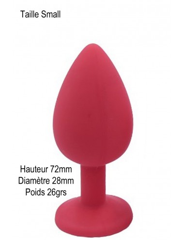 Sextoys - Godes & Plugs - Plug rouge bijou cristal taille small - db-ry067cred - Dreamy Toys