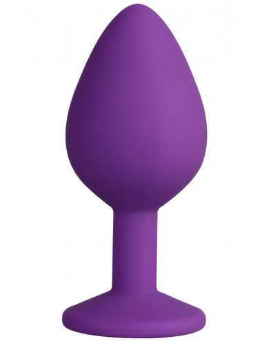 Sextoys - Godes & Plugs - Plug violet Large en silicone médical avec bijou à facettes - Dreamy Toys