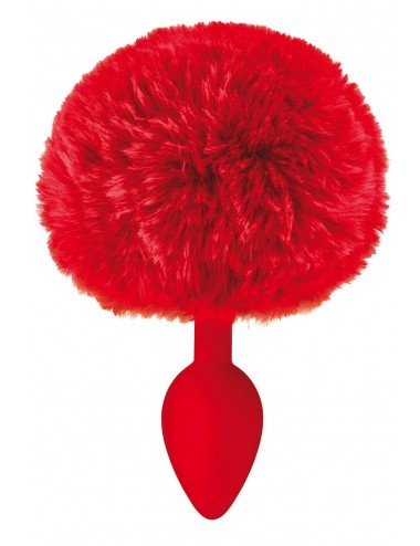 Sextoys - Godes & Plugs - Plug anal rouge en silicone avec un pompon doux - CC5700910030 - Sweet Caress