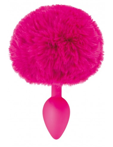 Sextoys - Godes & Plugs - Plug anal fuschia en silicone avec un pompon doux - CC5700910204 - Sweet Caress