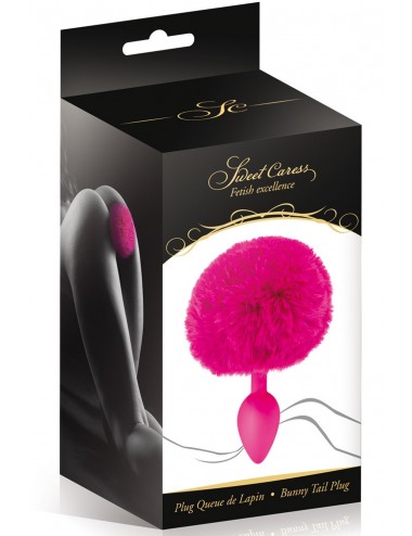 Sextoys - Godes & Plugs - Plug anal fuschia en silicone avec un pompon doux - CC5700910204 - Sweet Caress