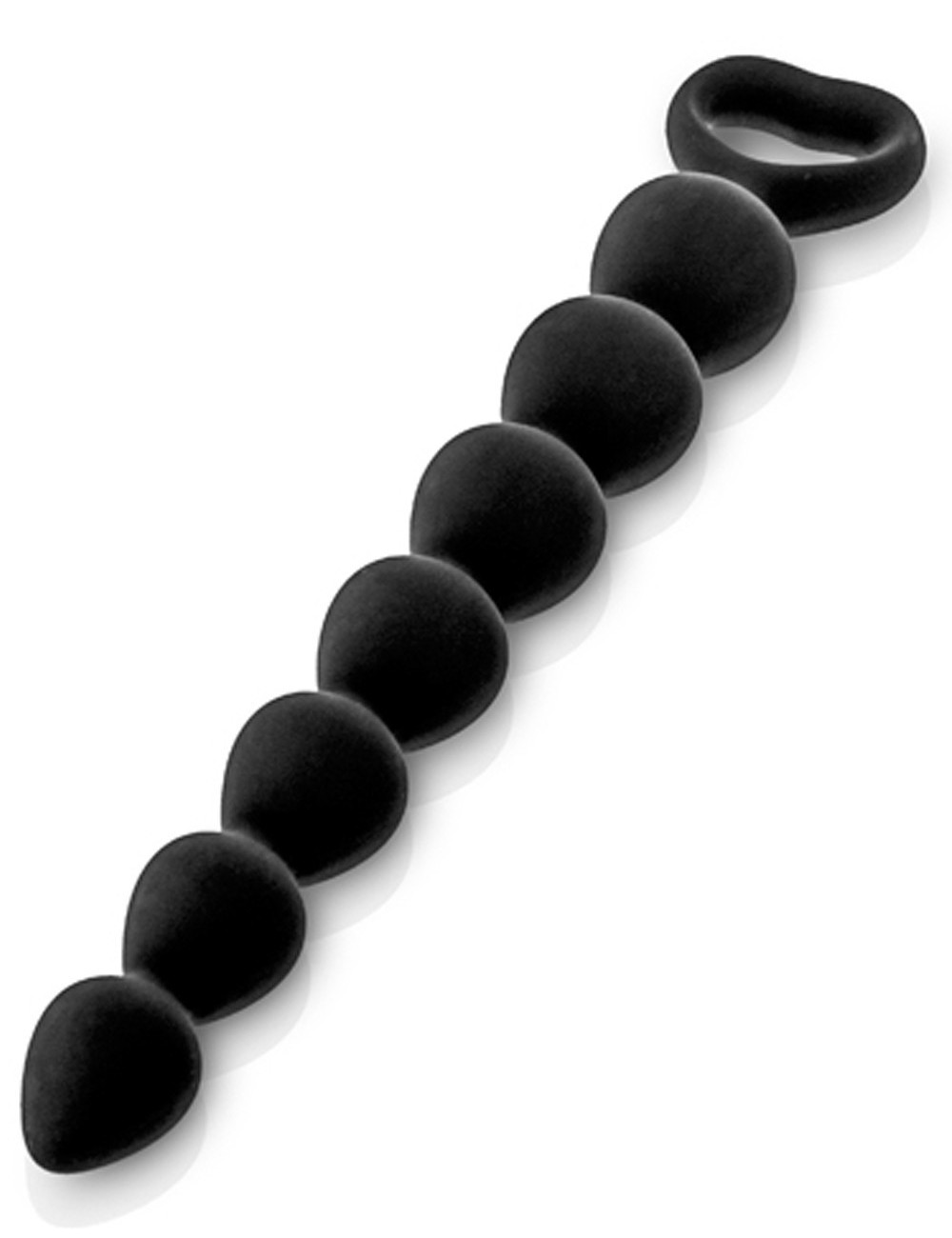 Sextoys - Godes & Plugs - Chapelet plug anal noire 27cm avec poignée de sécurité - CC5710042010 - Glamy