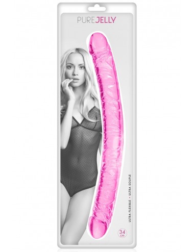 Sextoys - Double Dong - Double dong jelly rose très flexible 34cm - CC5701341050 - Pure Jelly