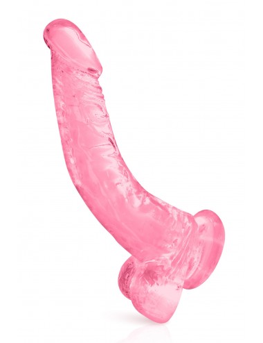 Sextoys - Godes & Plugs - Gode jelly courbe rose ventouse taille XL 22cm - CC570133 - Pure Jelly