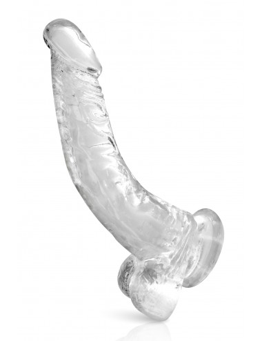 Sextoys - Godes & Plugs - Gode jelly courbe transparent ventouse taille XL 22cm - CC570126 - Pure Jelly