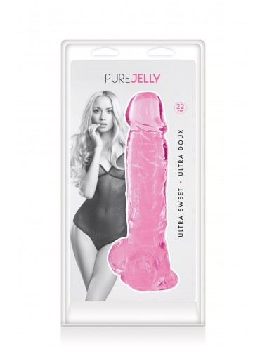 Sextoys - Godes & Plugs - Gode jelly rose ventouse taille XL 22cm - CC570132 - Pure Jelly