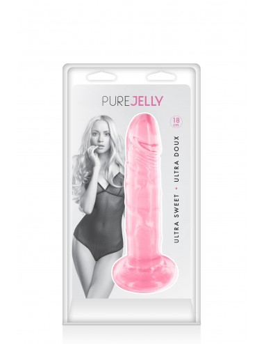 Sextoys - Godes & Plugs - Gode dong jelly rose ventouse 18cm - CC570128 - Pure Jelly