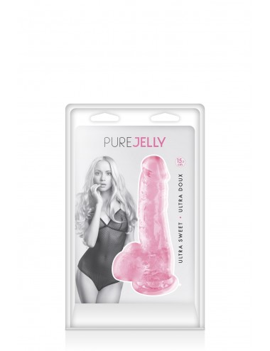 Sextoys - Godes & Plugs - Gode jelly rose ventouse taille S 15.3cm - CC570129 - Pure Jelly