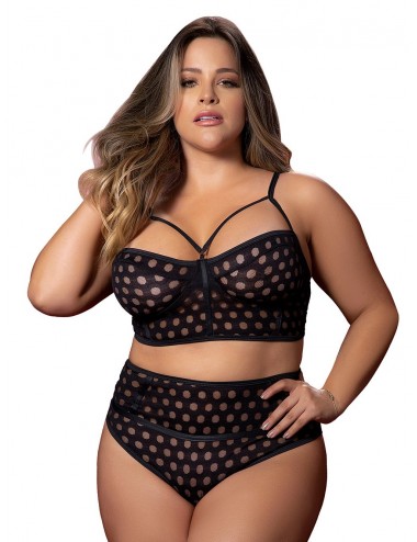Ensemble 2 pièces noir grande taille - MAL2631XBLK