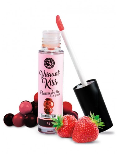 Gloss sexe oral vibrant gum à la fraise 100% comestible - SP6539 - Lubrifiants - Secret Play