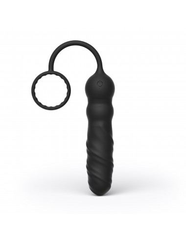 Sextoys - Plugs - Plug Anal et Cockring Deep Seeker couleur noir - DO-5584 - Dorcel