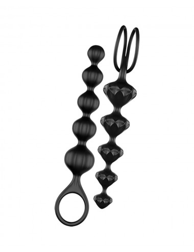 Sextoys - Godes & Plugs - Lot de 2 chapelets noirs Love Beads Satisfayer - CC597111 - Satisfyer