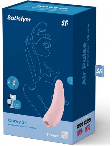 Sextoys - Vibromasseurs - Stimulateur connecté Satisfyer Curvy 2 - Rose - Satisfyer