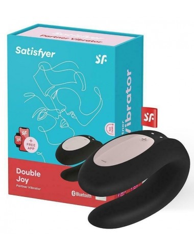Sextoys - Vibromasseurs - Stimulateur connecté pour couple Satisfyer Double Joy - Noir - Satisfyer