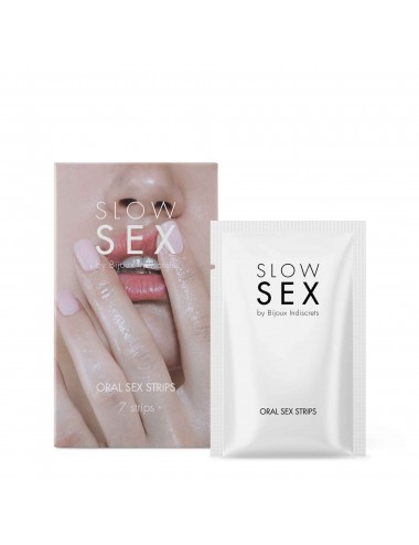 Oral Sex Strips - Slowsex - 7 feuilles de menthe pour sexe oral - Plaisirs Intimes - Bijoux Indiscrets