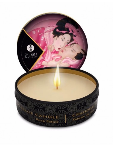 Mini bougie de massage Aphrodisia - Pétales de rose - Bougies de massage - Shunga