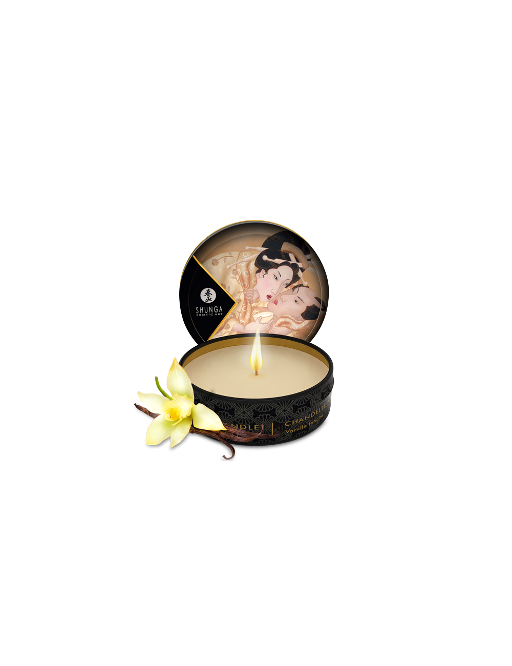 Mini bougie de massage - Désir vanille - Bougies de massage - Shunga