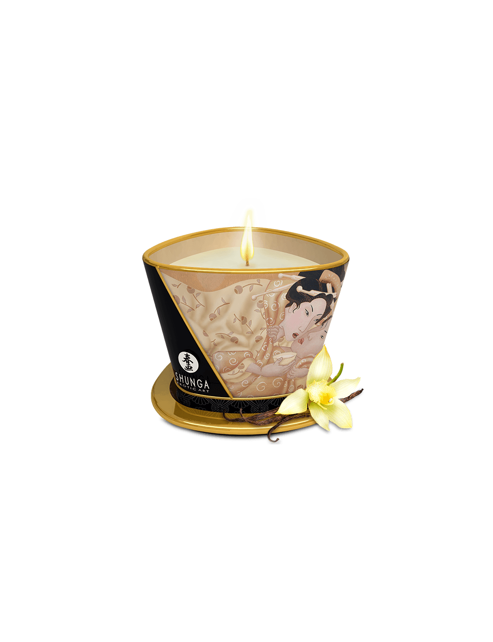 Bougie de massage naturelles lueur et caresses Désir vanille - Bougies de massage - Shunga