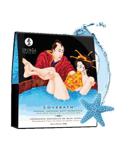 Sels de bain pour transformer l'eau en perles hydratantes Tentation de l'Ocean Lovebath - Plaisirs Intimes - Shunga