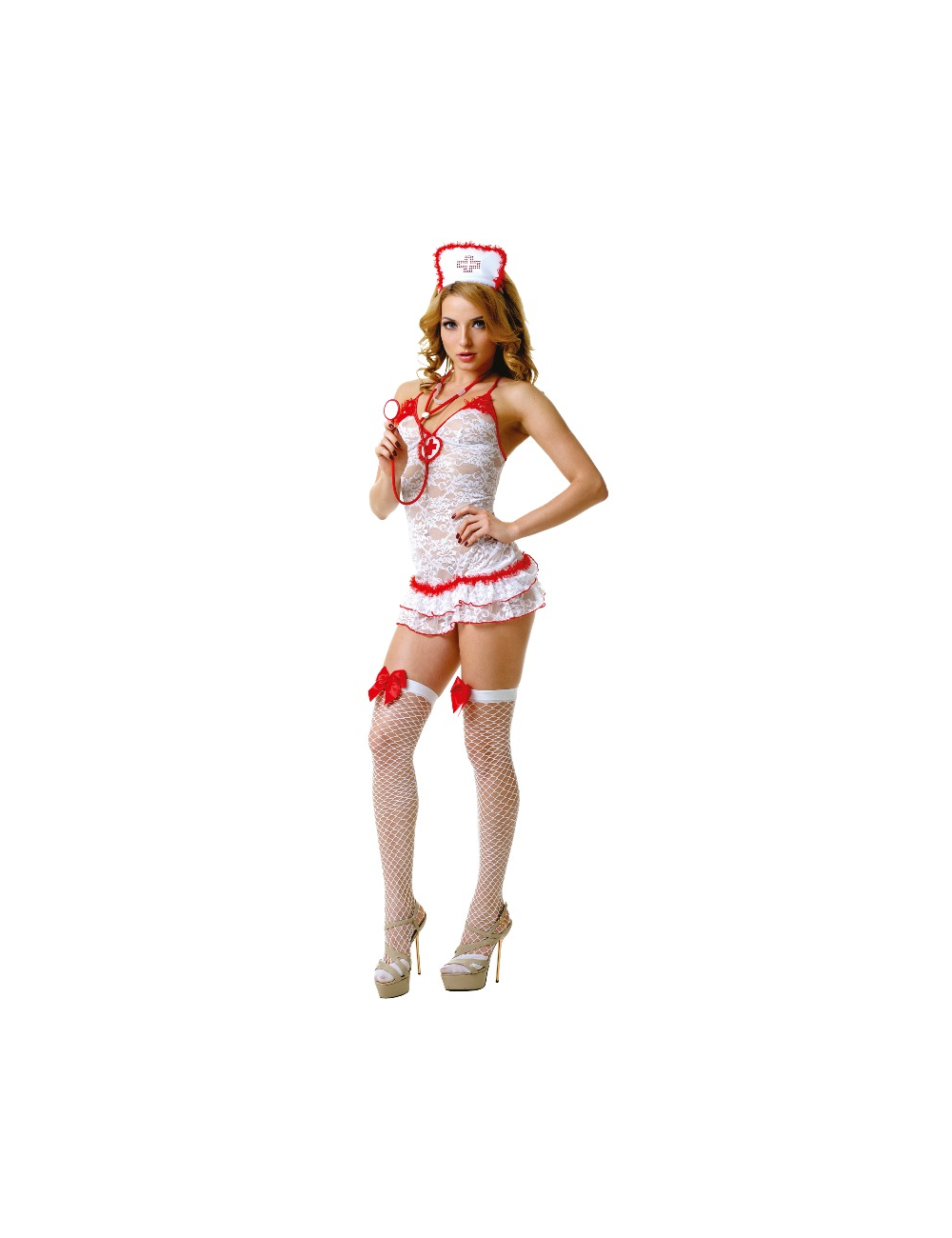 Le frivole - 02893 costume infirmière ensemble 4 pièces l / xl
