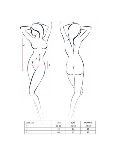 Lingerie - Ensembles de lingerie - Ensemble de lingerie 3 pièces jupette en micro résille légèrement transparente Will Set - ...