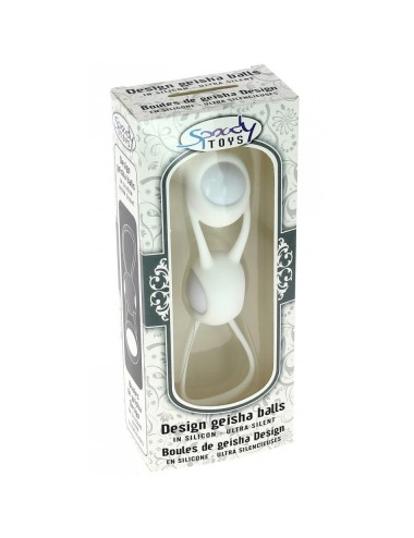 Boules de Geisha Spoody en silicone blanc et ABS blanc