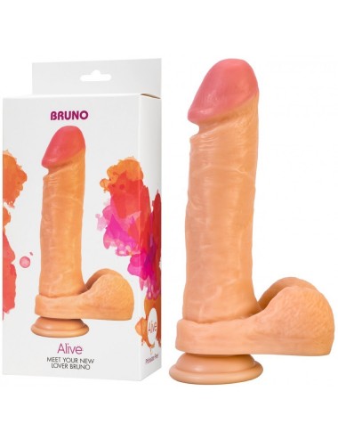 Gode Ventouse Réaliste Bruno - 21 cm