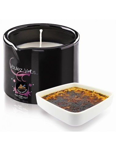 Bougie de massage gourmande Crème brulée - 180 gr