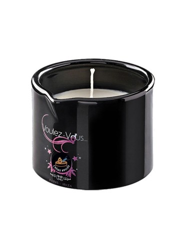 Bougie de massage gourmande Crème brulée - 180 gr