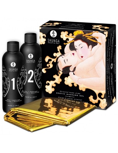 Gelee et Drap de Massage Erotique Melon - Mangue