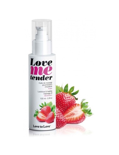 Huile de massage Love Me Tender saveur Fraise - 100 ml