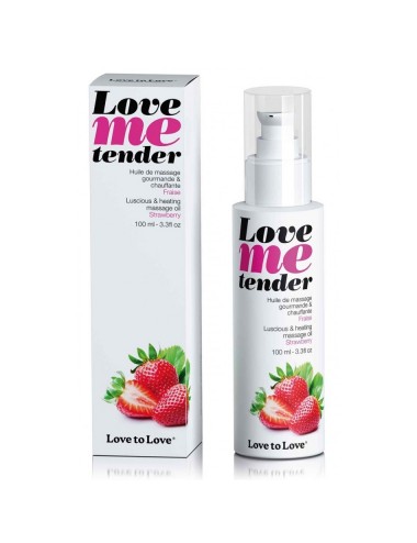 Huile de massage Love Me Tender saveur Fraise - 100 ml